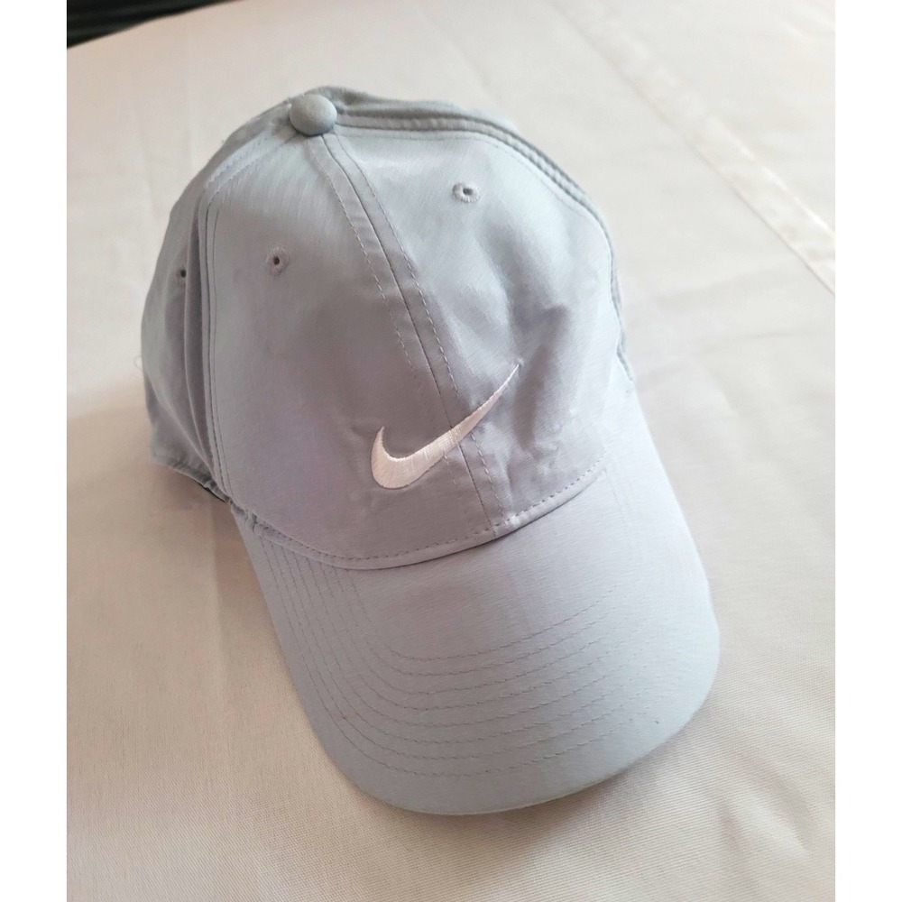 Nike Legacy 91 Dri-FIT Hat Light Grey White Swoosh Adjustable Golf Cap